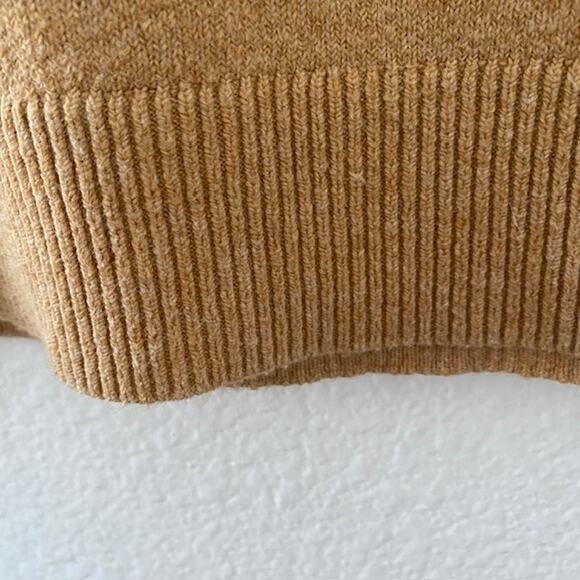 Loft Fair Isle Mock Neck Sweater Women's XL Brown Tan Gray Cream Cozy Winter - Picture 4 of 8